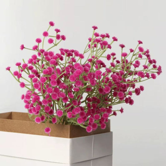 Dekorativ 63 cm Plastblomma – Brudslöja i Rosenröd Färg för Hem, Fest & Bröllop