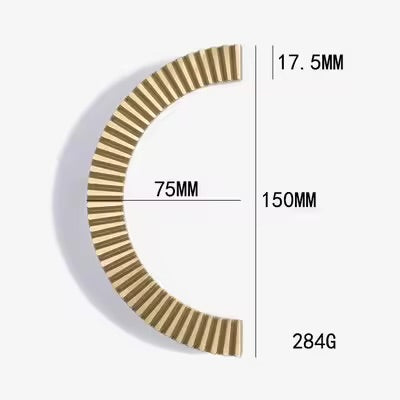Semicirkulära Handtag i Massiv Mässing för Skåp och Möbler – 150 mm