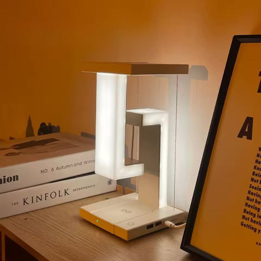 LED Skrivbordslampa med Modern Design och Trådlös Laddning