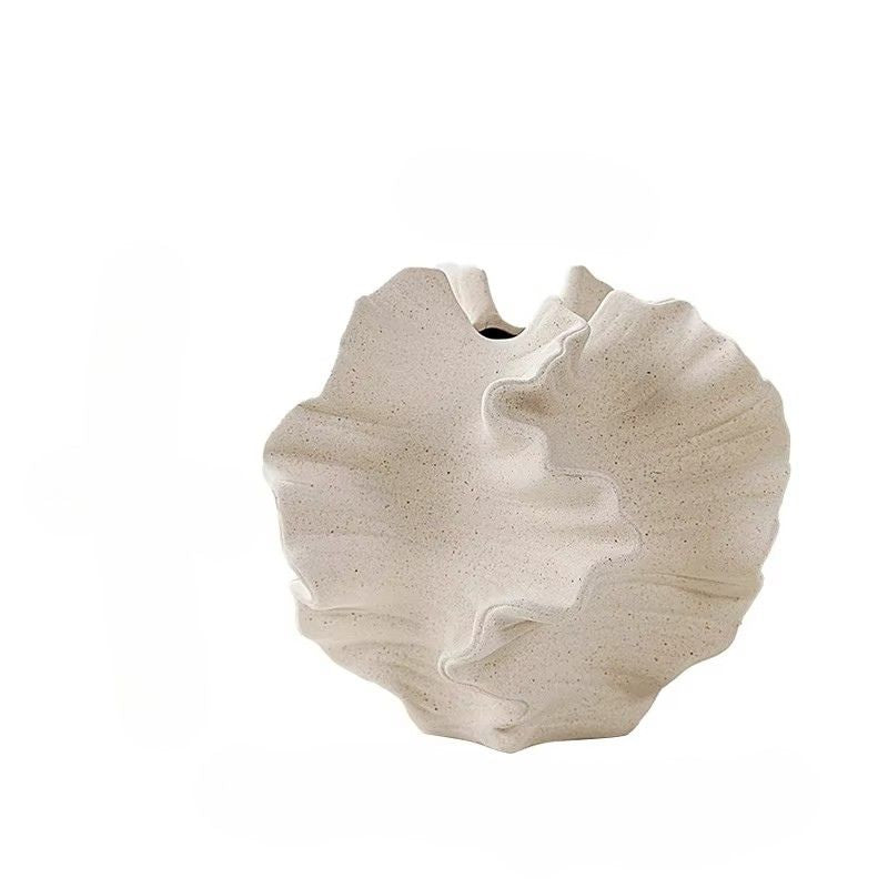 Keramisk Coral Vas – Nordisk Design i Beige eller Svart
