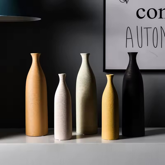 Elegant Grön Nordisk Morandi Keramikvas – Perfekt för Hem & Kontor