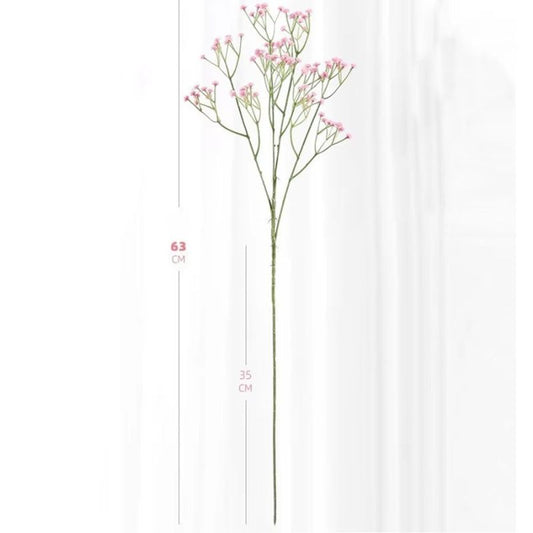 Dekorativ 63 cm Plastblomma – Brudslöja i Rosenröd Färg för Hem, Fest & Bröllop
