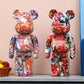 Dekorativ Björnfigur i Graffiti-stil – Modern Skulptur för Hemmet