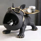Bulldog Skulptur i Resin med Förvaring – Elegant Dekorationsfigur för Hemmet