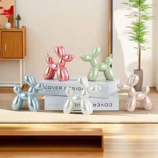 Elegant Hundskulptur i Keramik – Modern Skulptur för Hem & Kontor