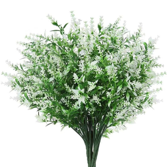 Plastblommor & Plastväxter i Vit Färg - Dekoration för Bröllop, Hem & Trädgård