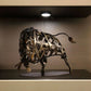 Metallskulptur Tjur – Modern Geometrisk Inredningsdetalj