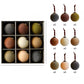 Lyxiga Julkulor i Plysch – 8 cm (Set om 9 st)