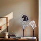 Vintage Hästskulptur – Abstrakt Design med Tidlös Karaktär