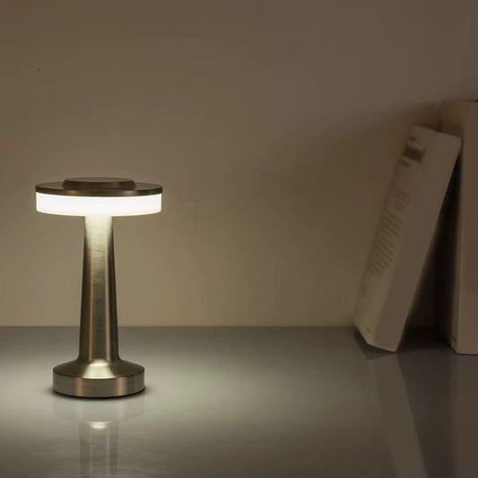 Retro LED Bordslampa – USB-Uppladdningsbar & Steglöst Dimbar
