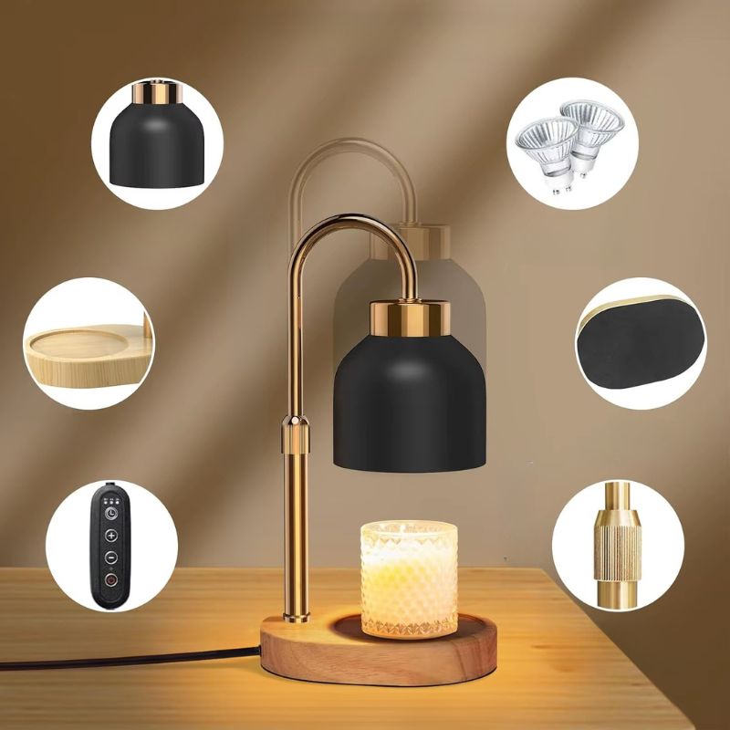 Doftlampa med Timer – Justerbar Höjd & Ljusstyrka