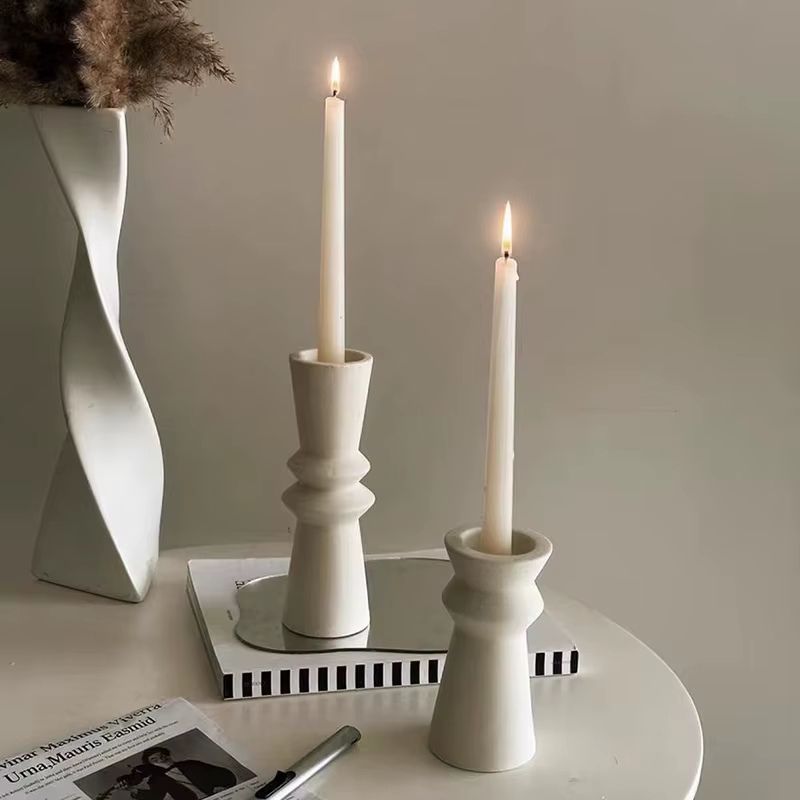 Keramik Ljusstake i Nordisk Design – Perfekt för Julen – 3-pack set