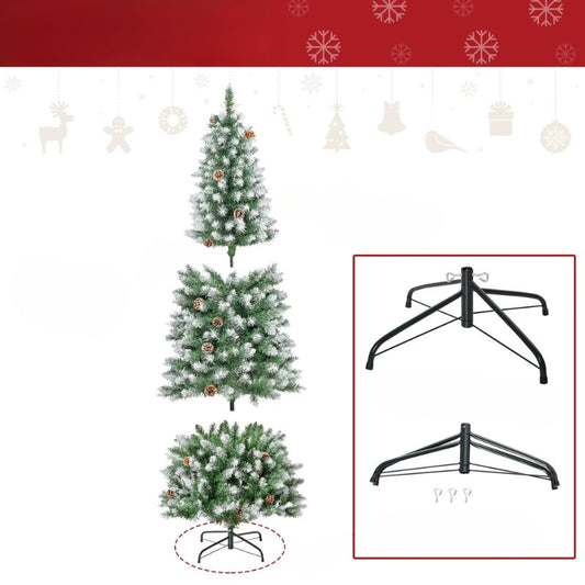 Konstgjord Julgran 180 cm – Naturtrogen Design med Snöeffekt och Kottar