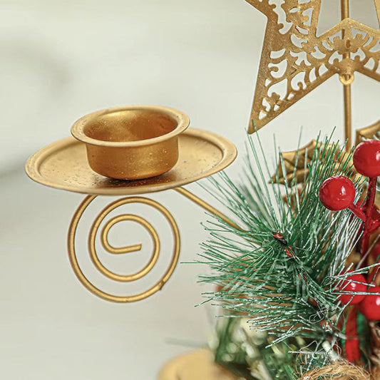 Elegant Ljusstake i Guld – Älgdesign i Järn
