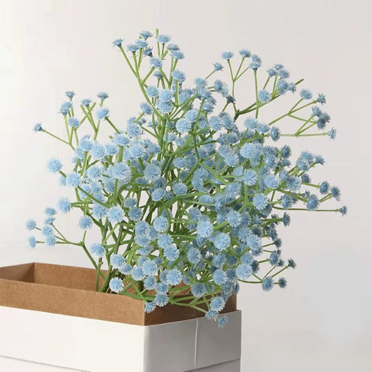 Dekorativ 63 cm Plastblomma – Brudslöja i Blå Färg för Hem, Fest & Bröllop