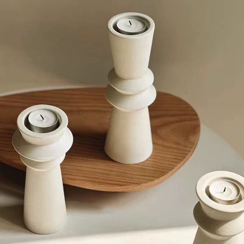 Keramik Ljusstake i Nordisk Design – Perfekt för Julen – 3-pack set