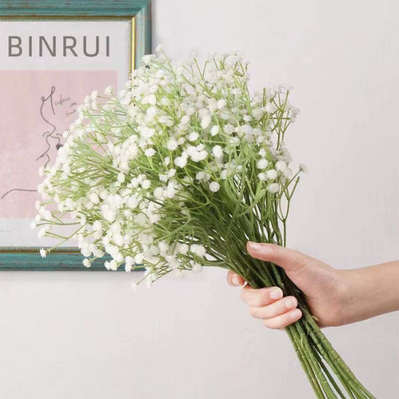 Dekorativ 63 cm Plastblomma – Brudslöja i Vit Färg för Hem, Fest & Bröllop