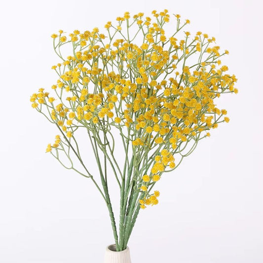 Dekorativ 63 cm Plastblomma – Brudslöja i Gul Färg för Hem, Fest & Bröllop