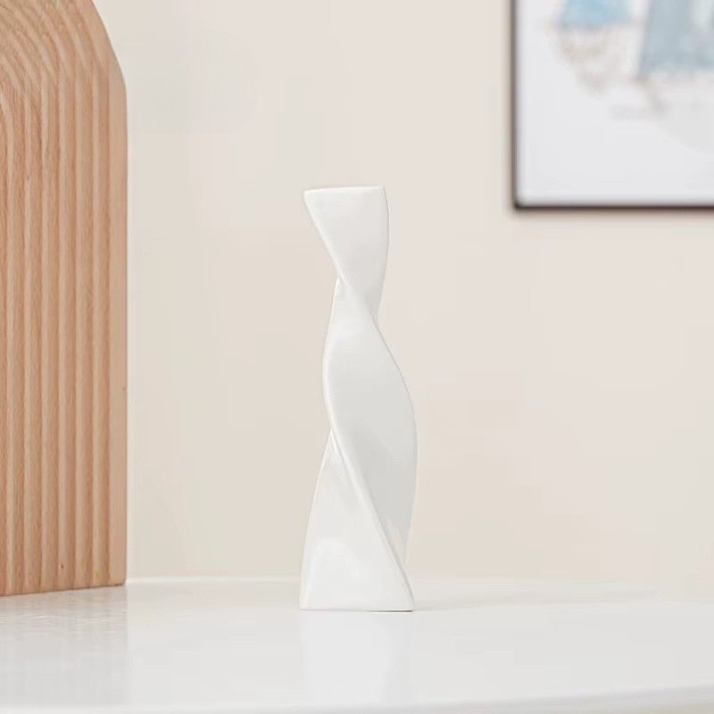Minimalistisk Vit Keramikvas – Tvistad Design