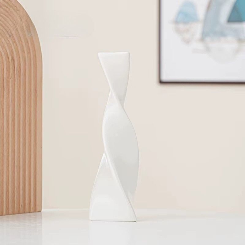 Minimalistisk Vit Keramikvas – Tvistad Design
