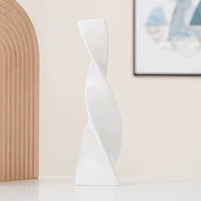 Minimalistisk Vit Keramikvas – Tvistad Design
