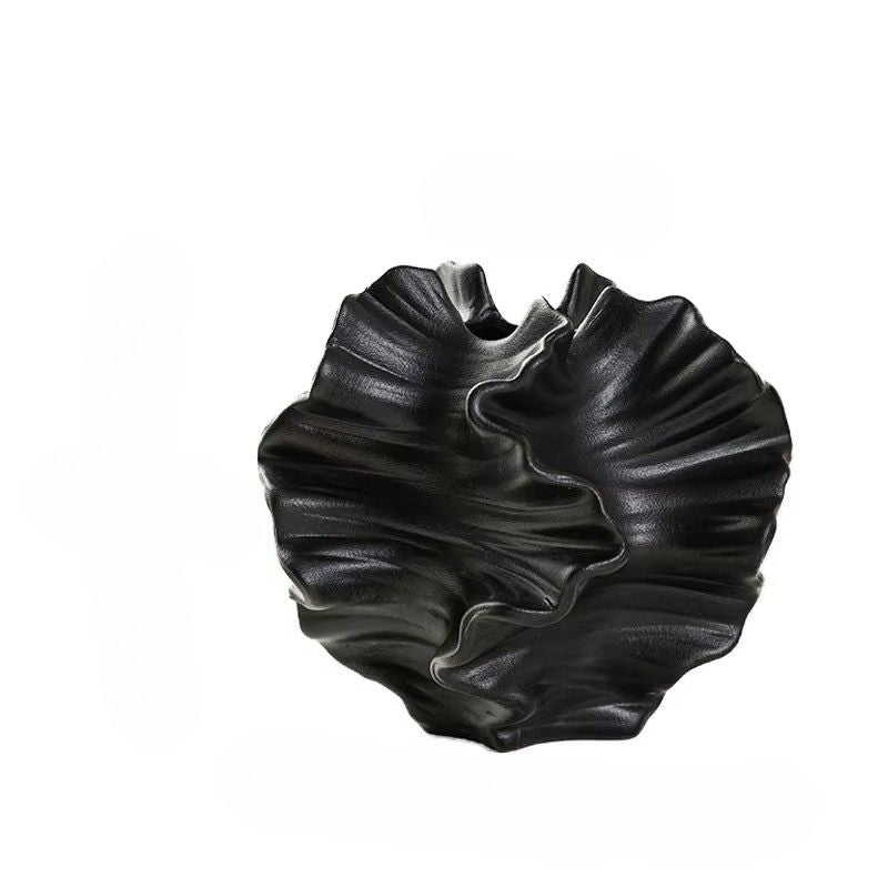 Keramisk Coral Vas – Nordisk Design i Beige eller Svart