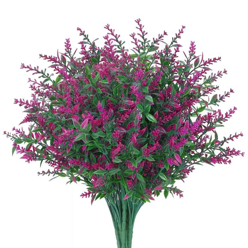 Plastblommor & Plastväxter i Röd lotus Färg - Dekoration för Bröllop, Hem & Trädgård