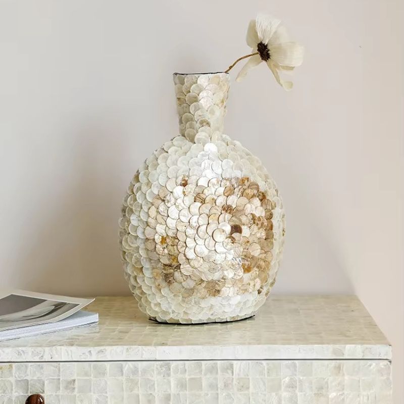 Modern Fransk Ljuslyx Vas – Gyllene Snäcka