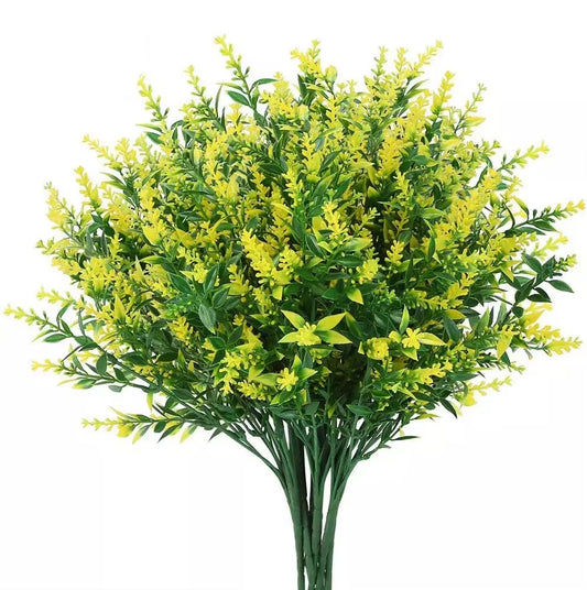 Plastblommor & Plastväxter i Gul Färg - Dekoration för Bröllop, Hem & Trädgård