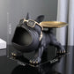 Bulldog Skulptur i Resin med Förvaring – Elegant Dekorationsfigur för Hemmet